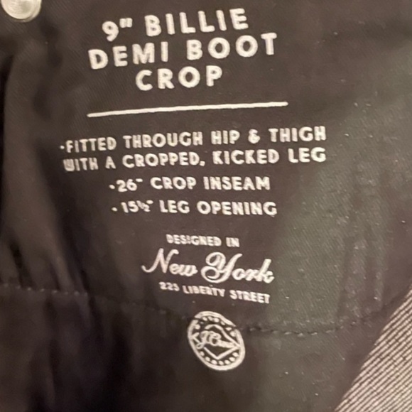 J. Crew Billie Demi Boot Crop Jeans - Size 26 - Black - EUC - Picture 4 of 13